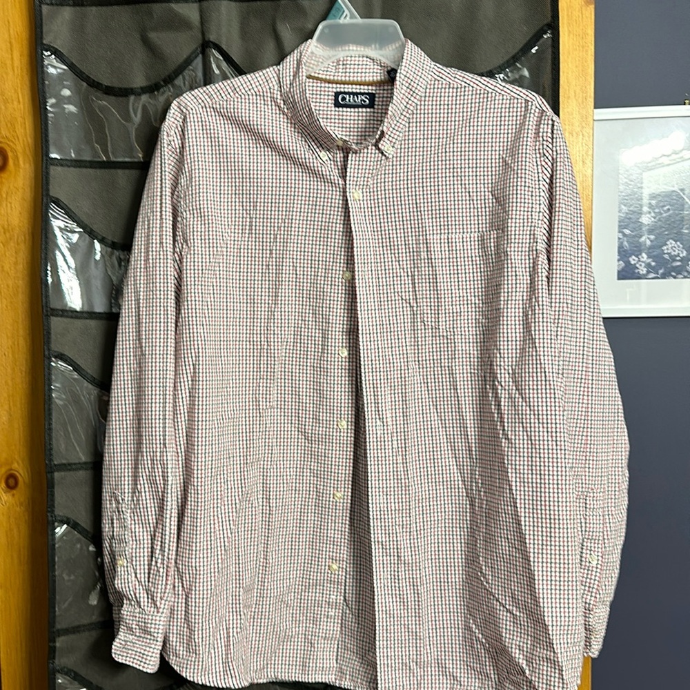 Men’s longsleeved button-down, extra large, tall, chaps, dress shirt